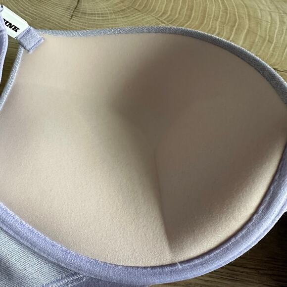 PINK Victoria's Secret Wear Everywhere Super Push Up Bra Purple Shimmer 38B - Picture 10 of 11